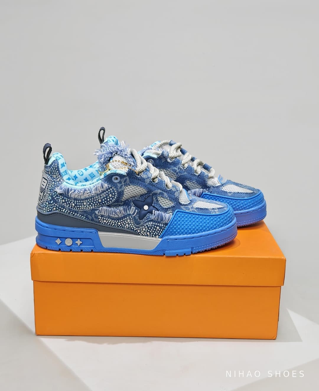 LV Skate Trainer — Blue Denim