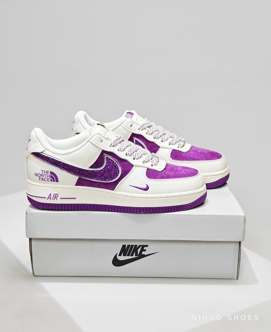 Nike Air Force 1 Low Glitter Swoosh — Purple