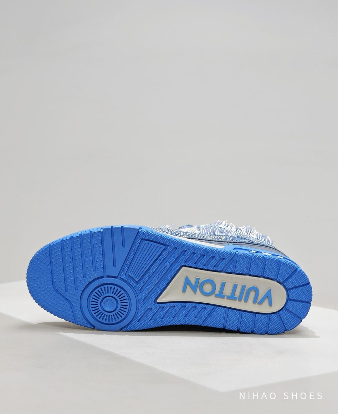 LV Skate Trainer Blue Denim — outsole