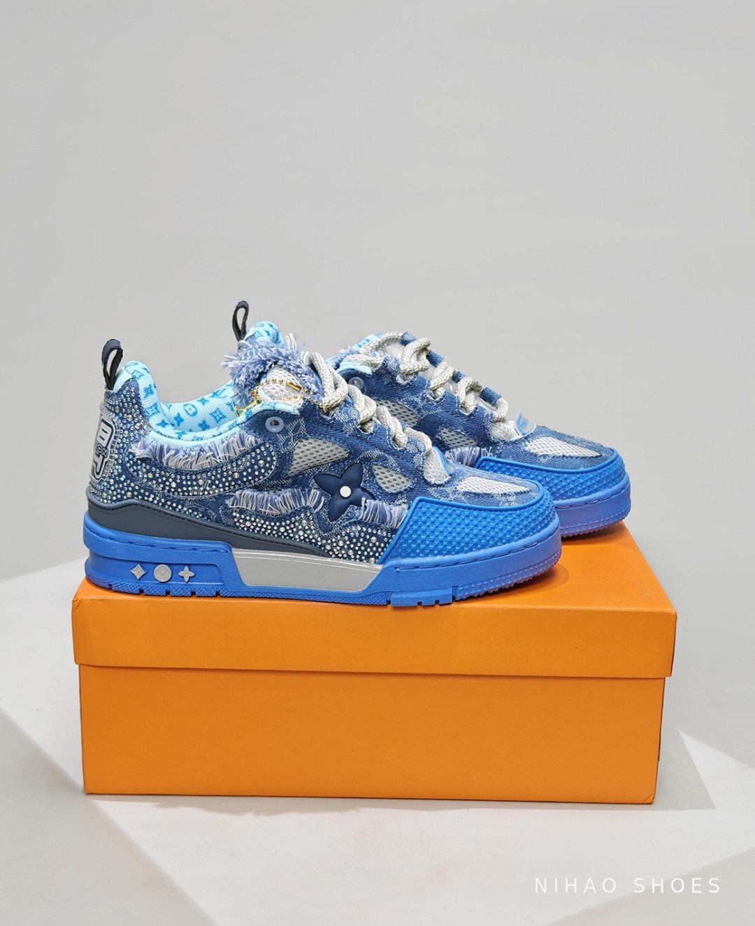 LV Skate Trainer — Blue Denim