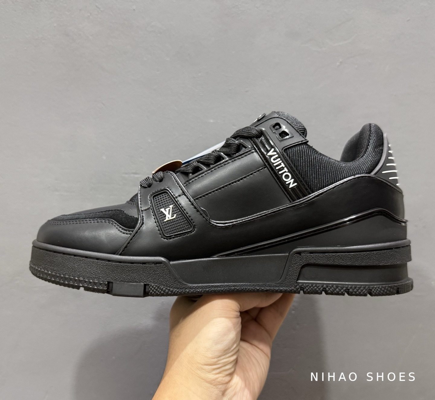 LV Trainer All Black — side profile