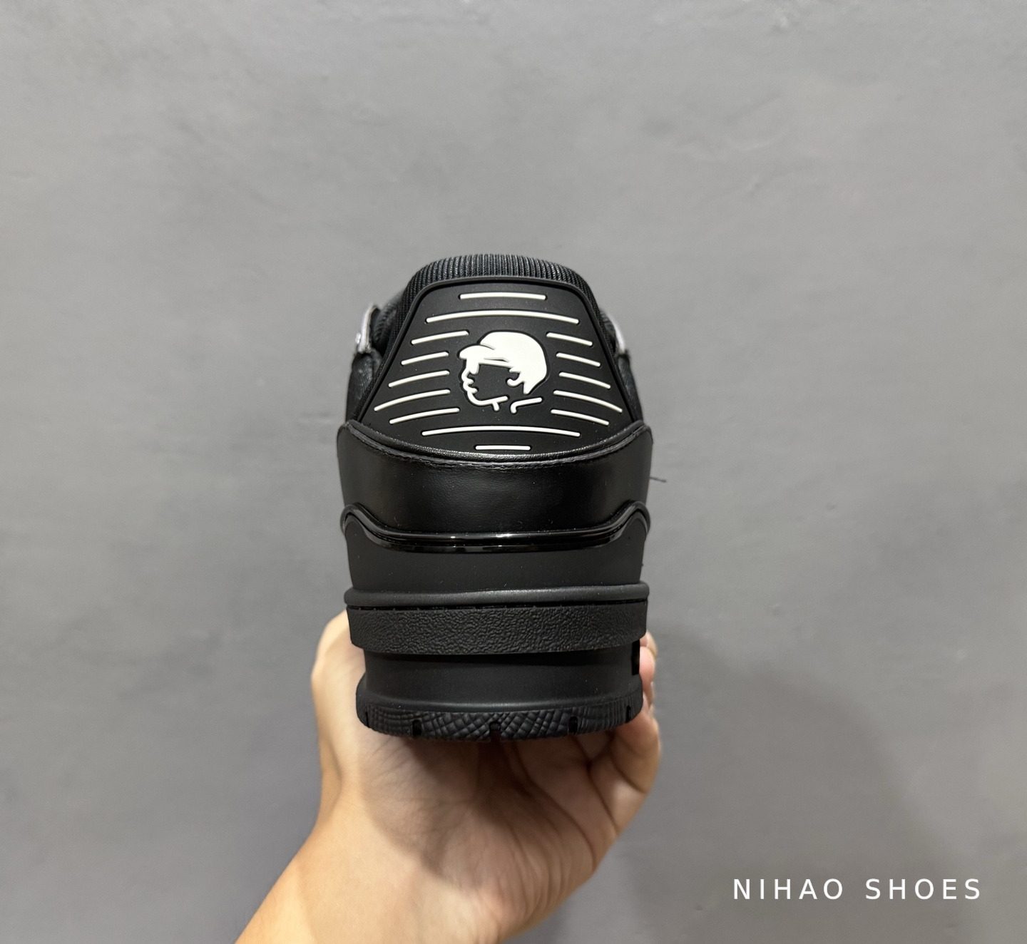 LV Trainer All Black — side, other angle