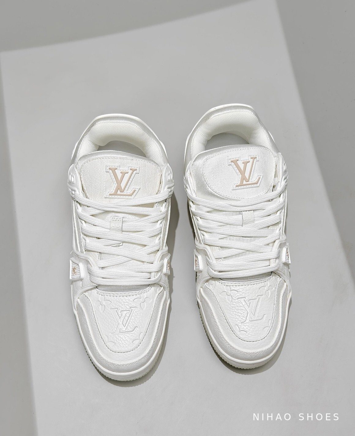 LV Trainer Triple White — top view