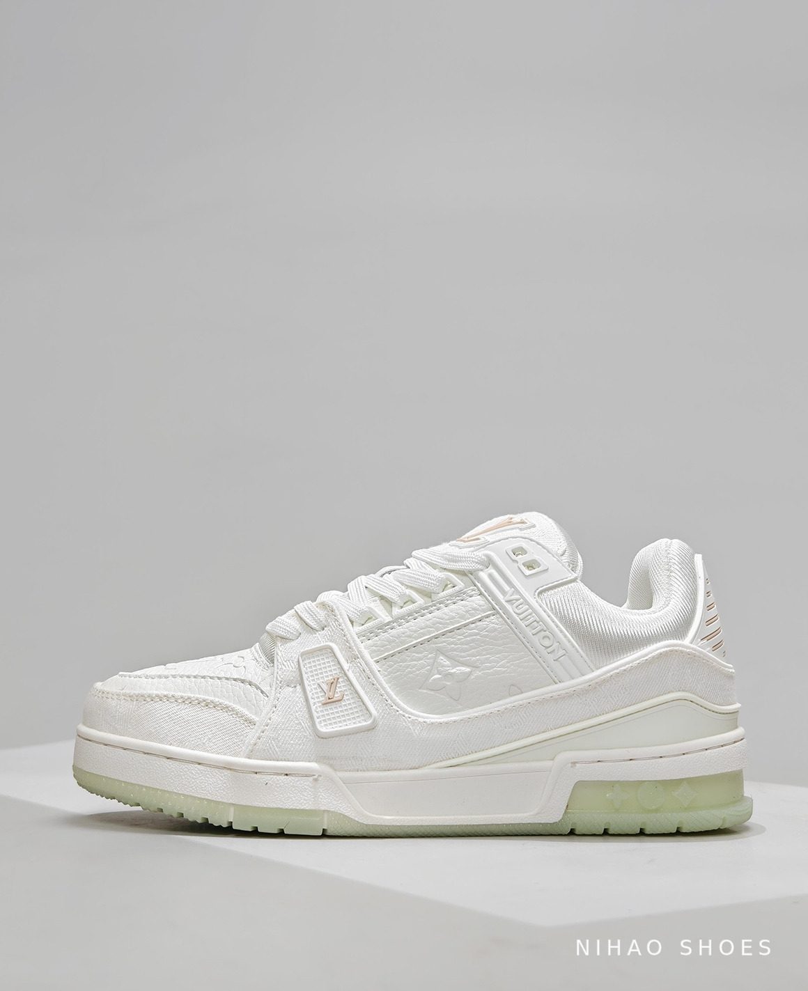 LV Trainer Triple White — side profile