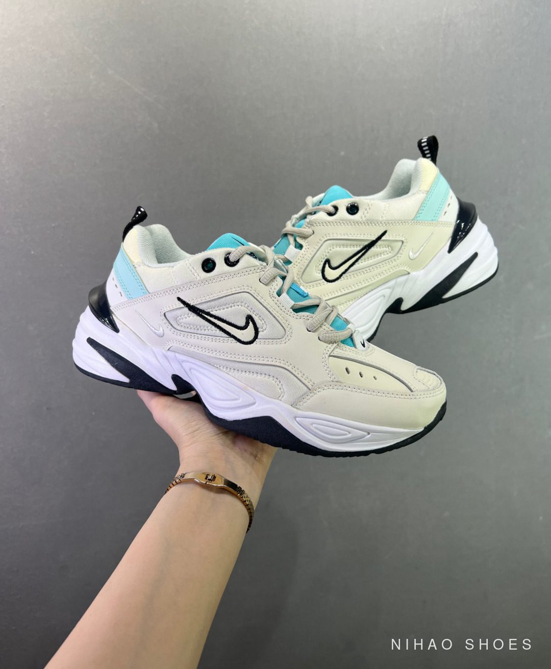Nike Air Monarch M2K Tekno — Cream / Mint