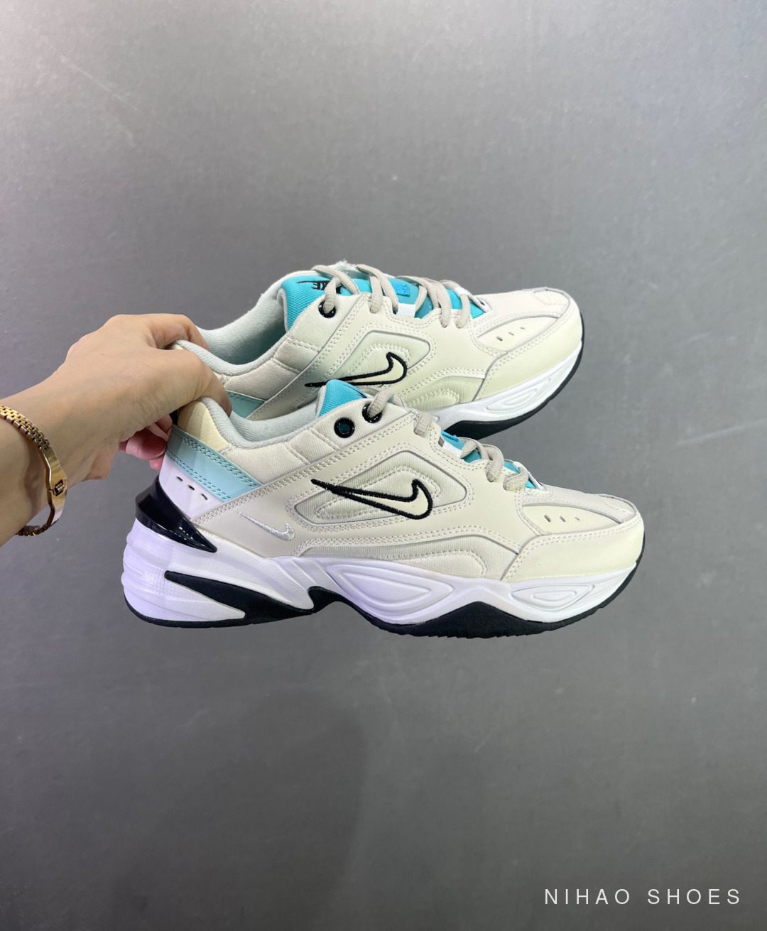 Nike Air Monarch M2K Tekno — Cream / Mint
