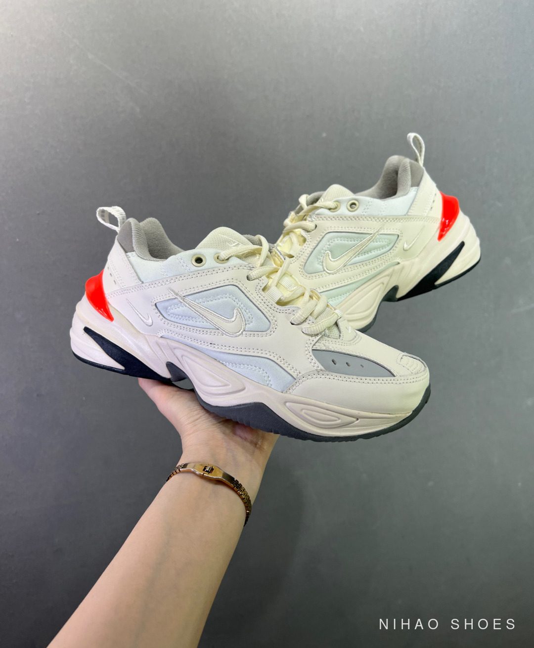 Nike Air Monarch M2K Tekno — Cream / Orange