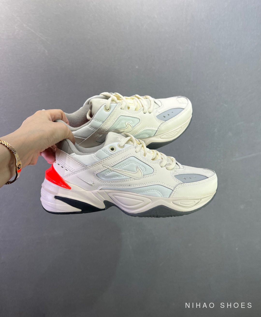 Nike Air Monarch M2K Tekno — Cream / Orange