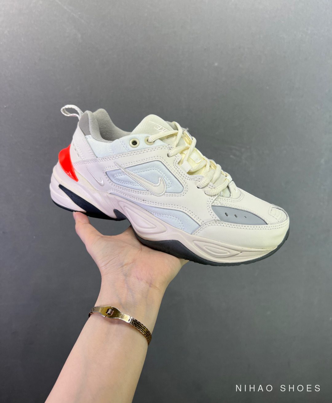 Nike Air Monarch M2K Tekno — Cream / Orange
