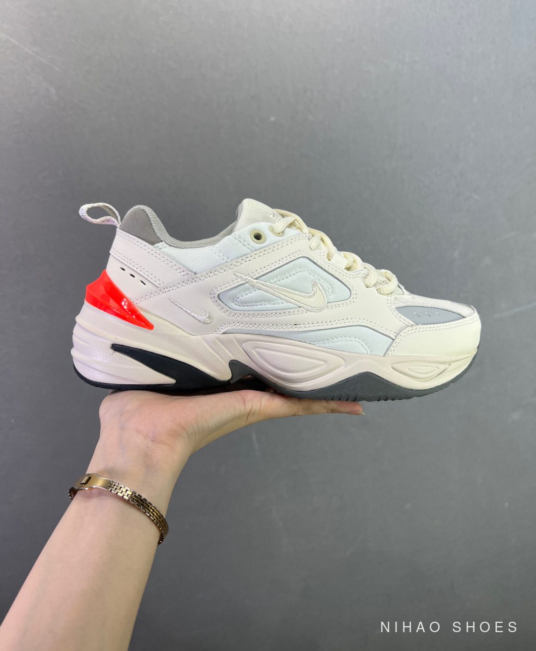 Nike Air Monarch M2K Tekno — Cream / Orange
