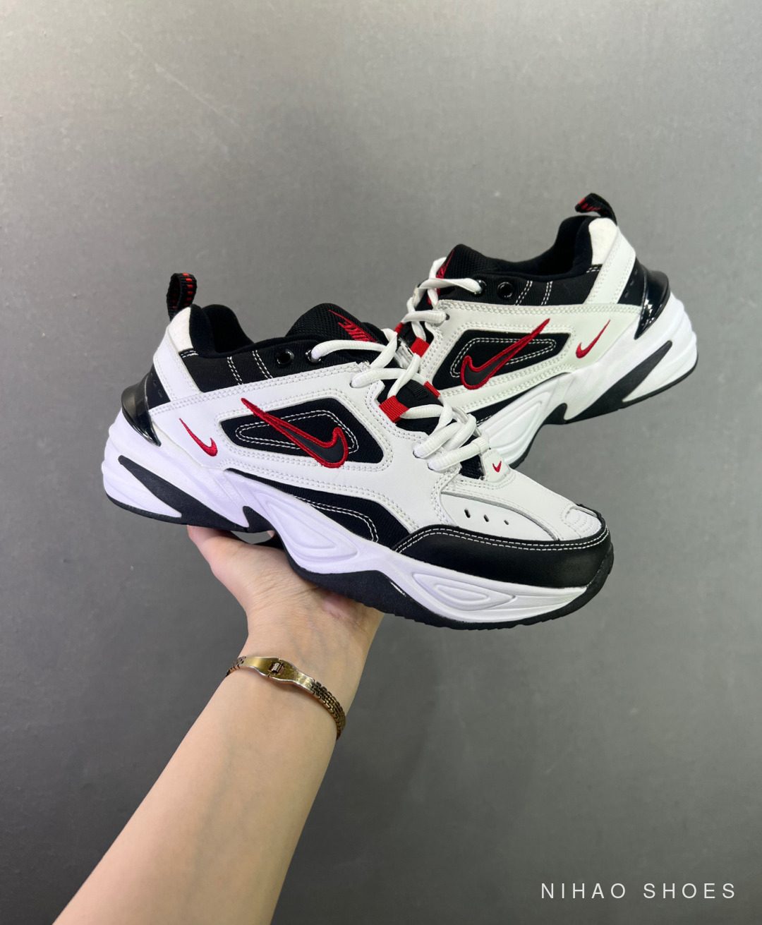 Nike Air Monarch M2K Tekno — White / Red