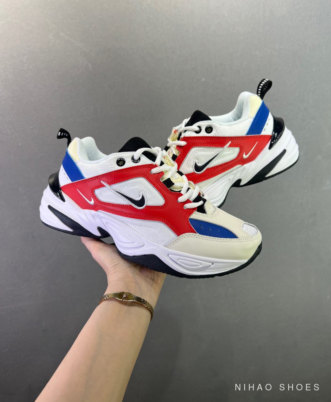 Nike Air Monarch M2K Tekno — White / Royal
