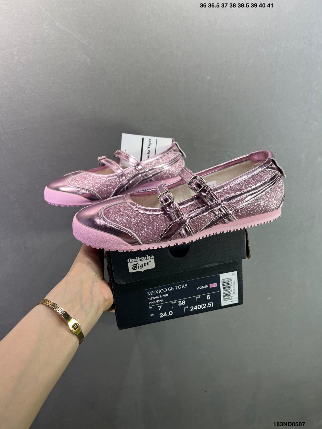 Onitsuka Tiger Mary Jane — Pink Glitter