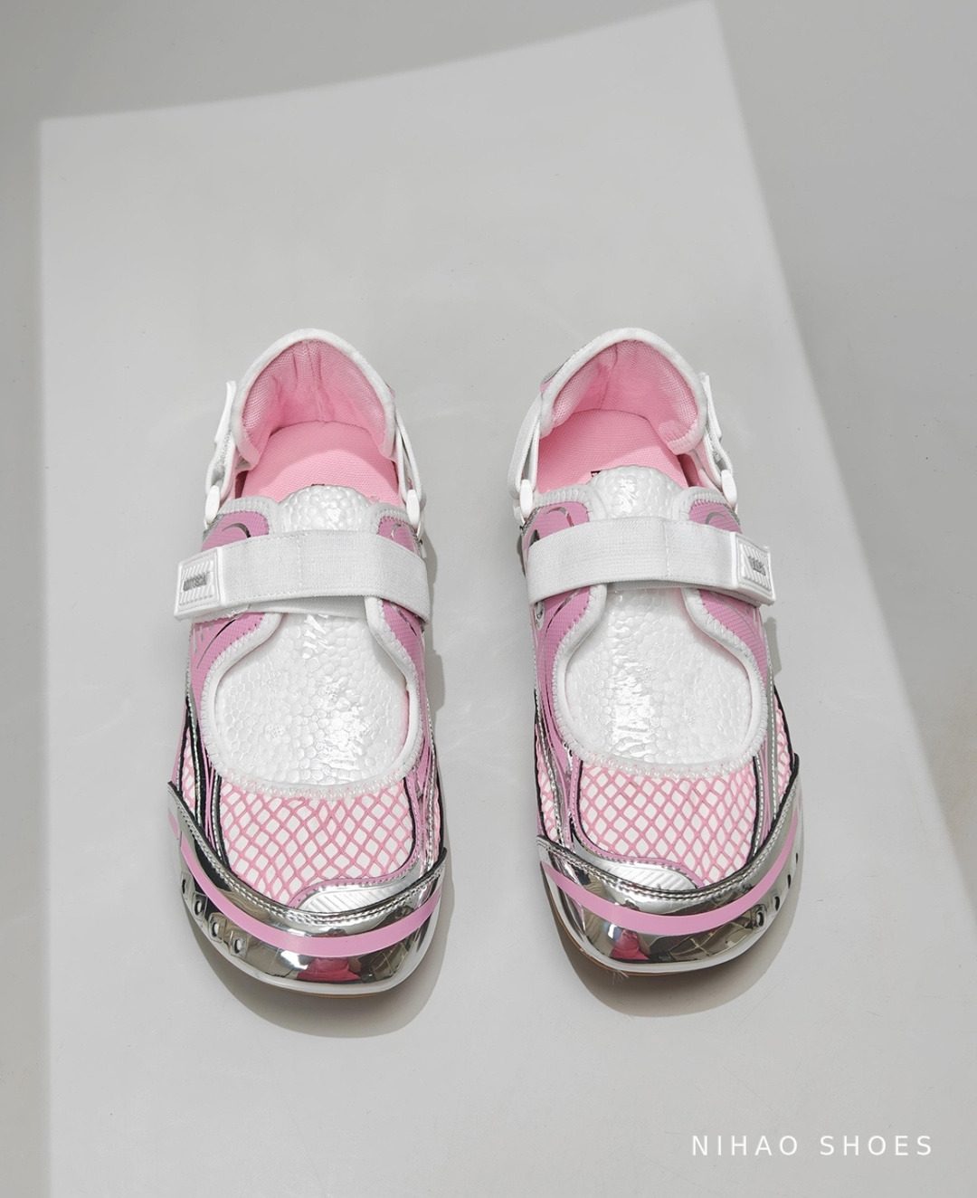 Pink Mesh Trainer — Silver — photo 2