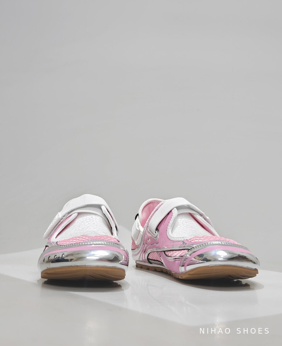 Pink Mesh Trainer — Silver — photo 3