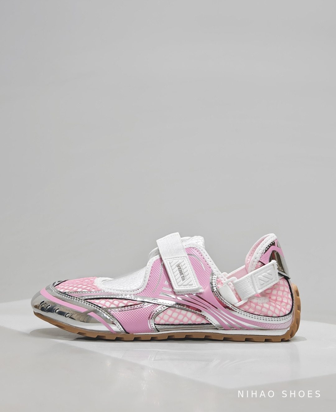 Pink Mesh Trainer — Silver — photo 6